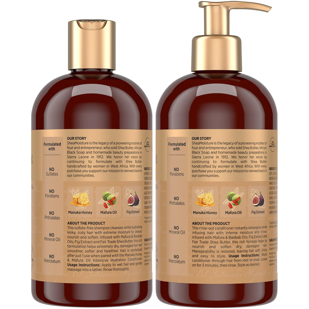 SheaMoisture acondicionador miel-manuka mafura: hidratación intensa para mechones.