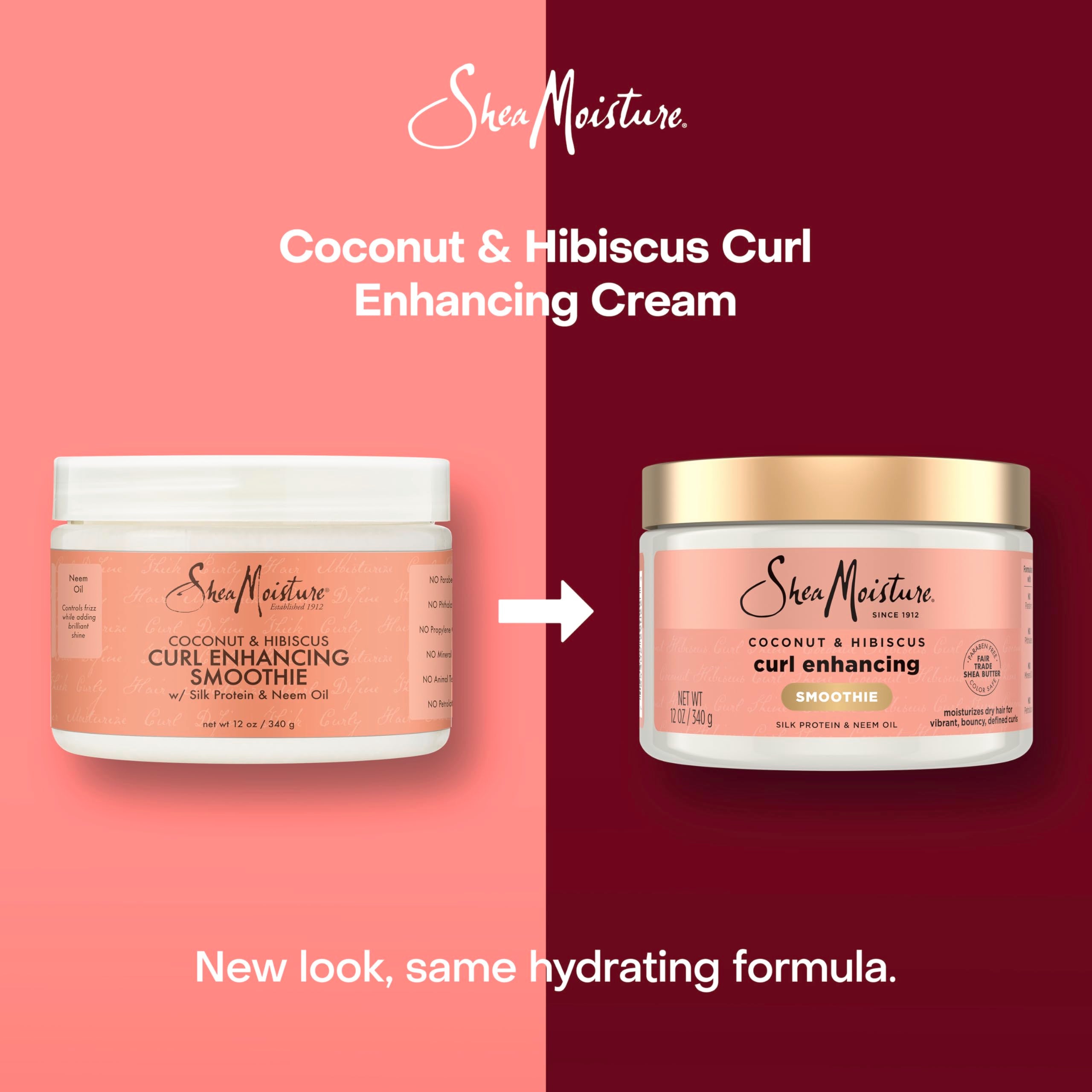 SheaMoisture Smoothie ingredientes-coco-neem-proteina, nutritivos y ligeros