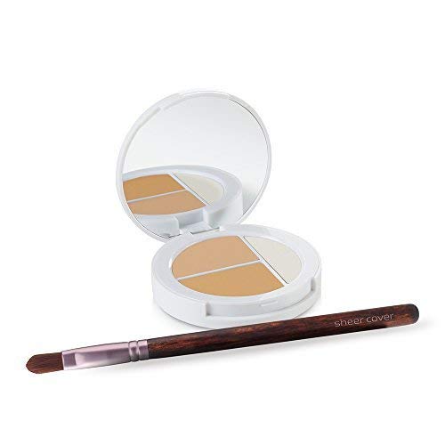 Corrector Sheer Cover Studio Trío: envase compacto para retoques.