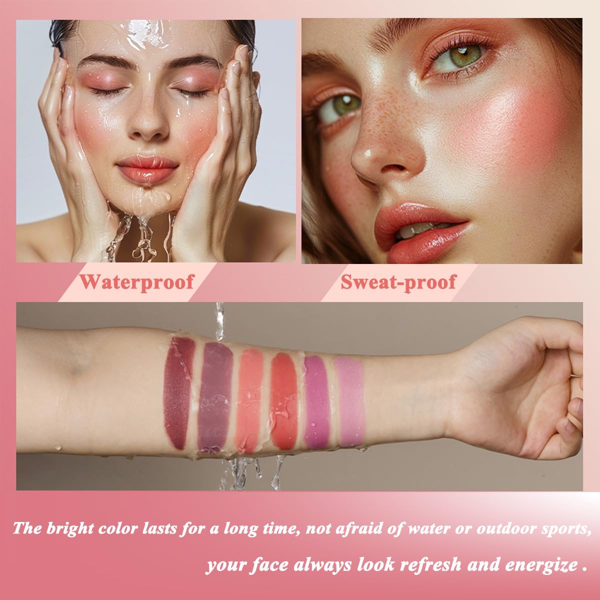 SHEEYOON blush stick resistente, duración prolongada para todo el día