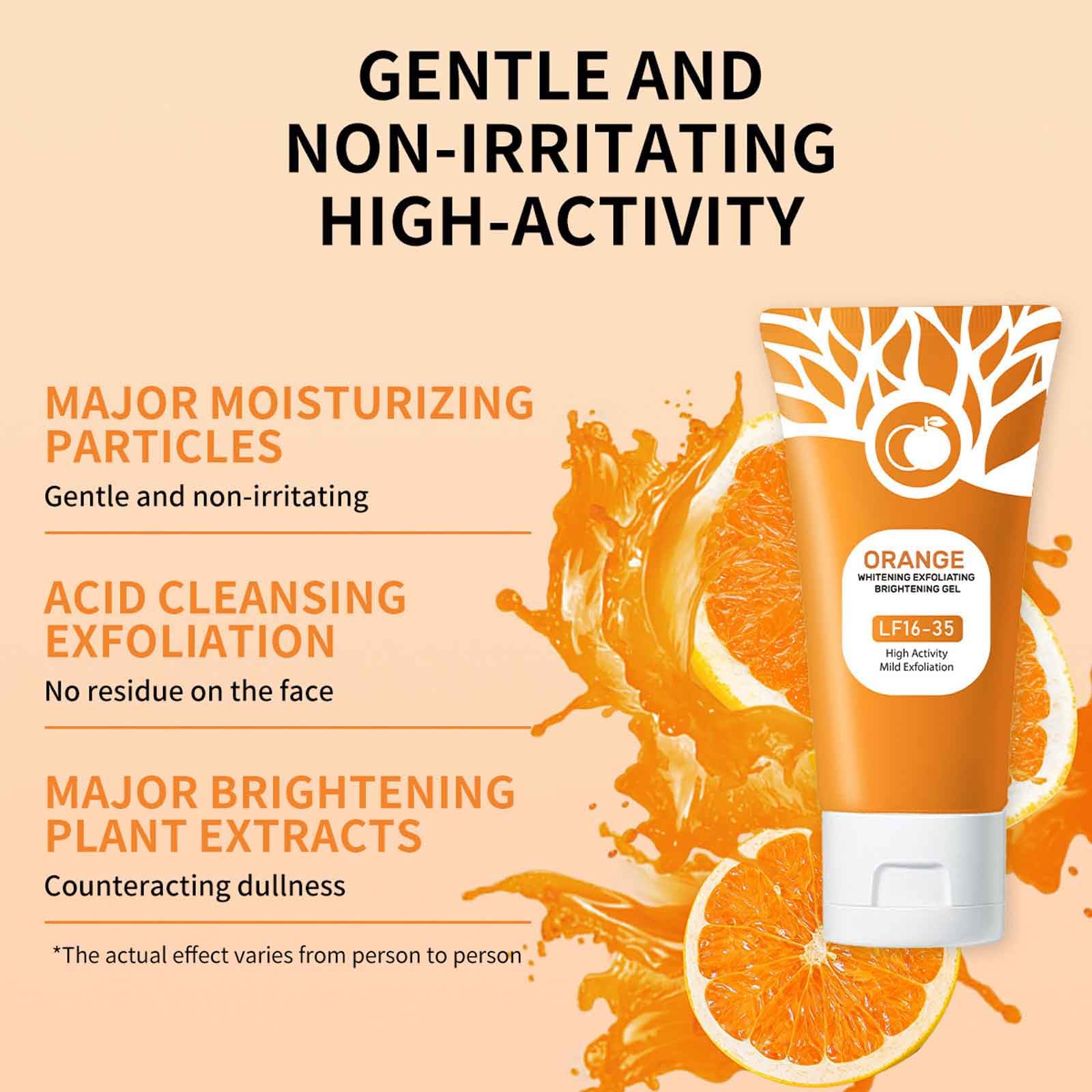 Sheghy orange exfoliating gel scrub for hands to soften rough skin