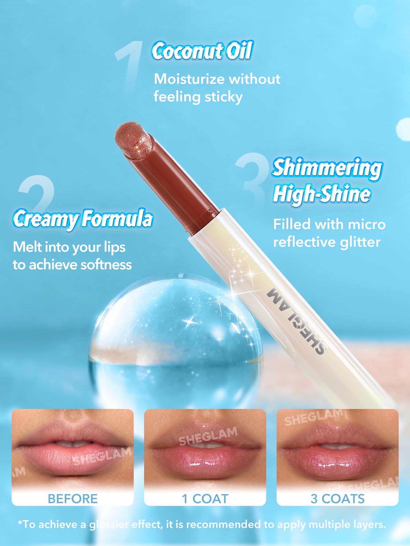 Nuevas tonalidades SHEGLAM brillo labial cristal de azúcar