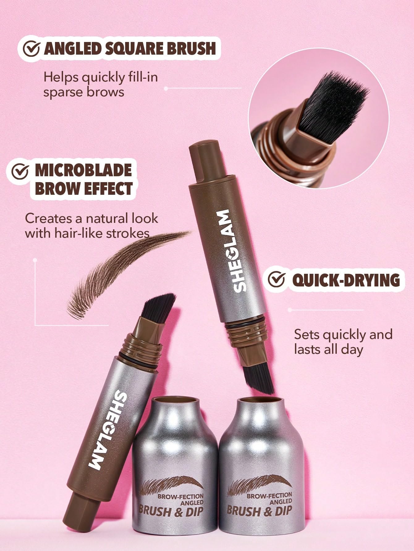 SHEGLAM Brow-Fection pluma microblading con efecto pelo para cejas