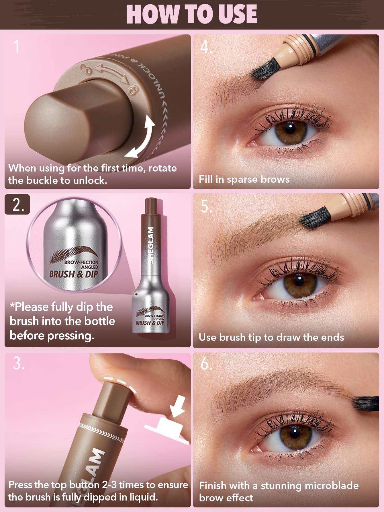 SHEGLAM Libre de crueldad para cejas.
