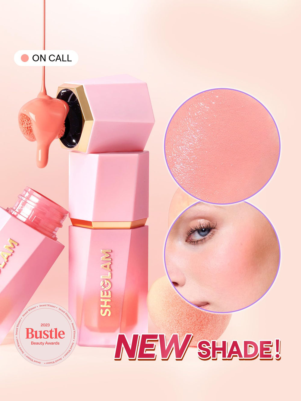 SHEGLAM Color Bloom Blush Líquido con textura ligera para un acabado natural.