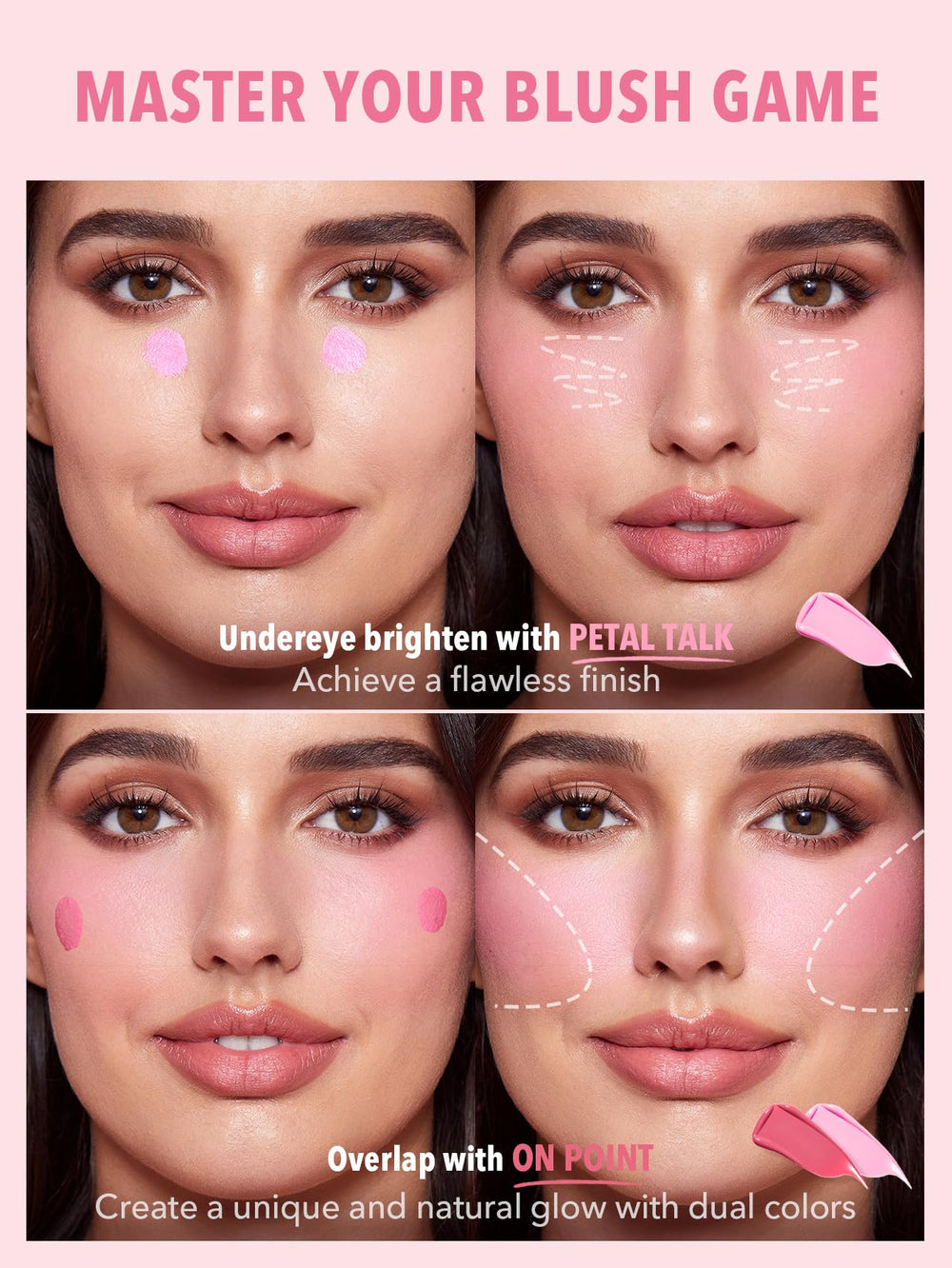 SHEGLAM Color Bloom con aplicador integrado para una aplicación precisa.