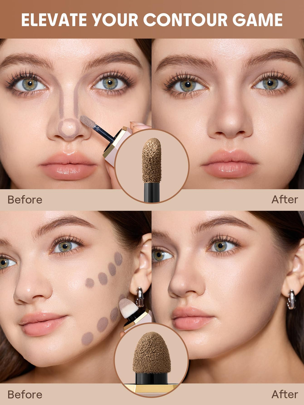 SHEGLAM Precision Sculpt Contorno líquido textura sedosa y difuminación fácil.