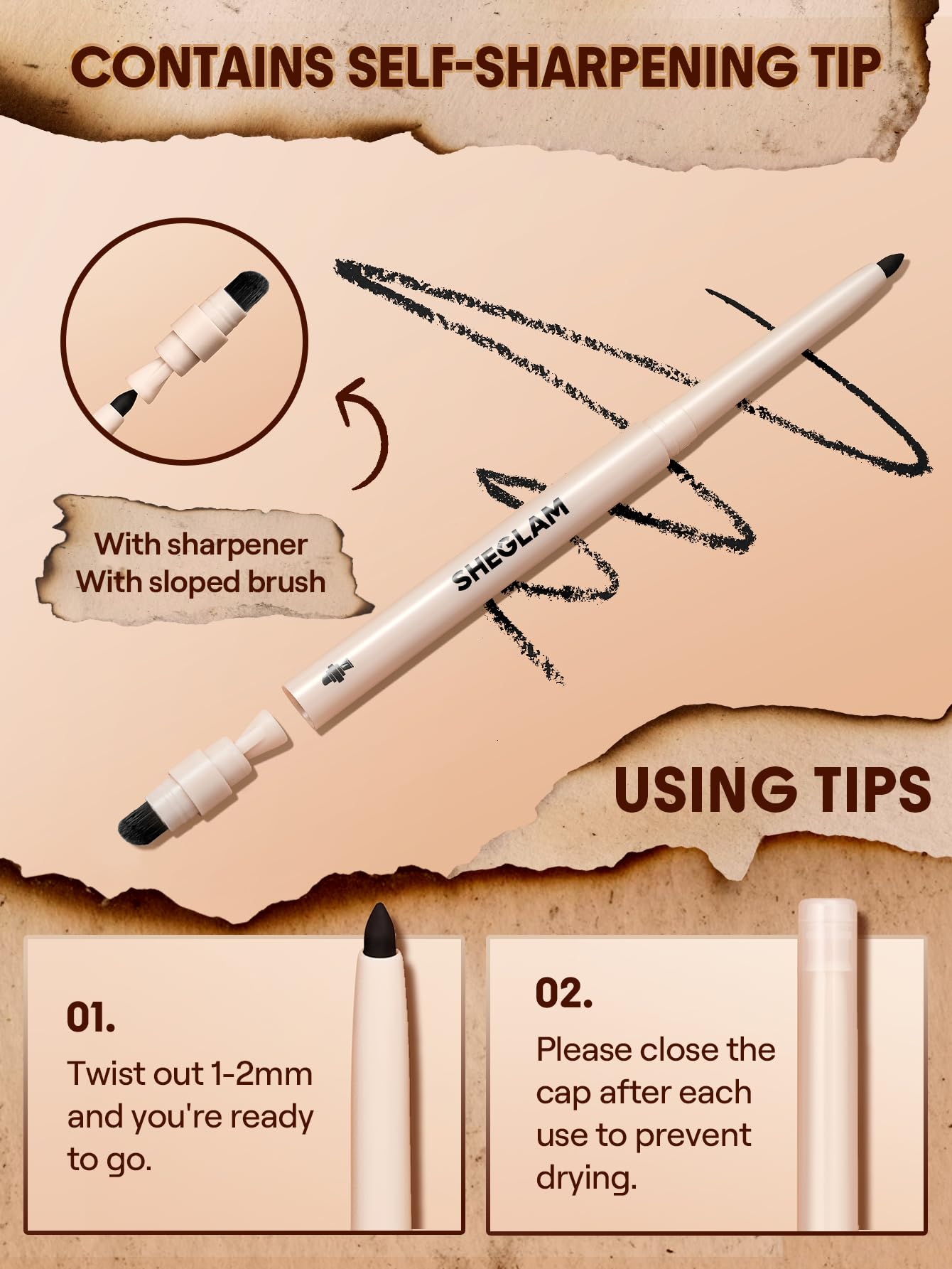 SHEGLAM Gel Glide Eyeliner: delineado suave con acabado cremoso