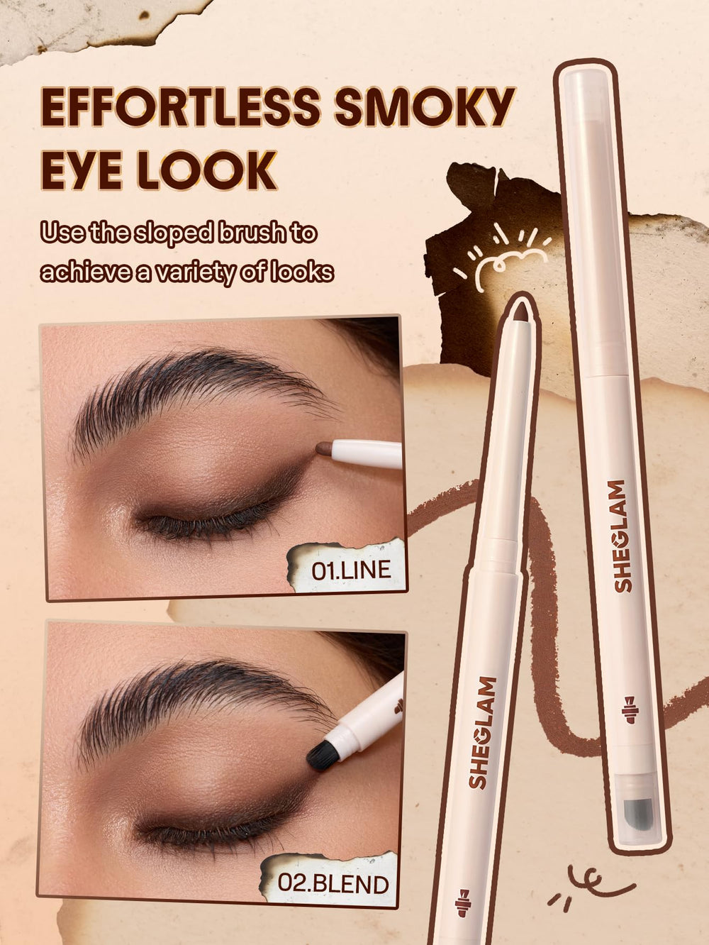 SHEGLAM Gel Glide fórmula de larga duración para ojos