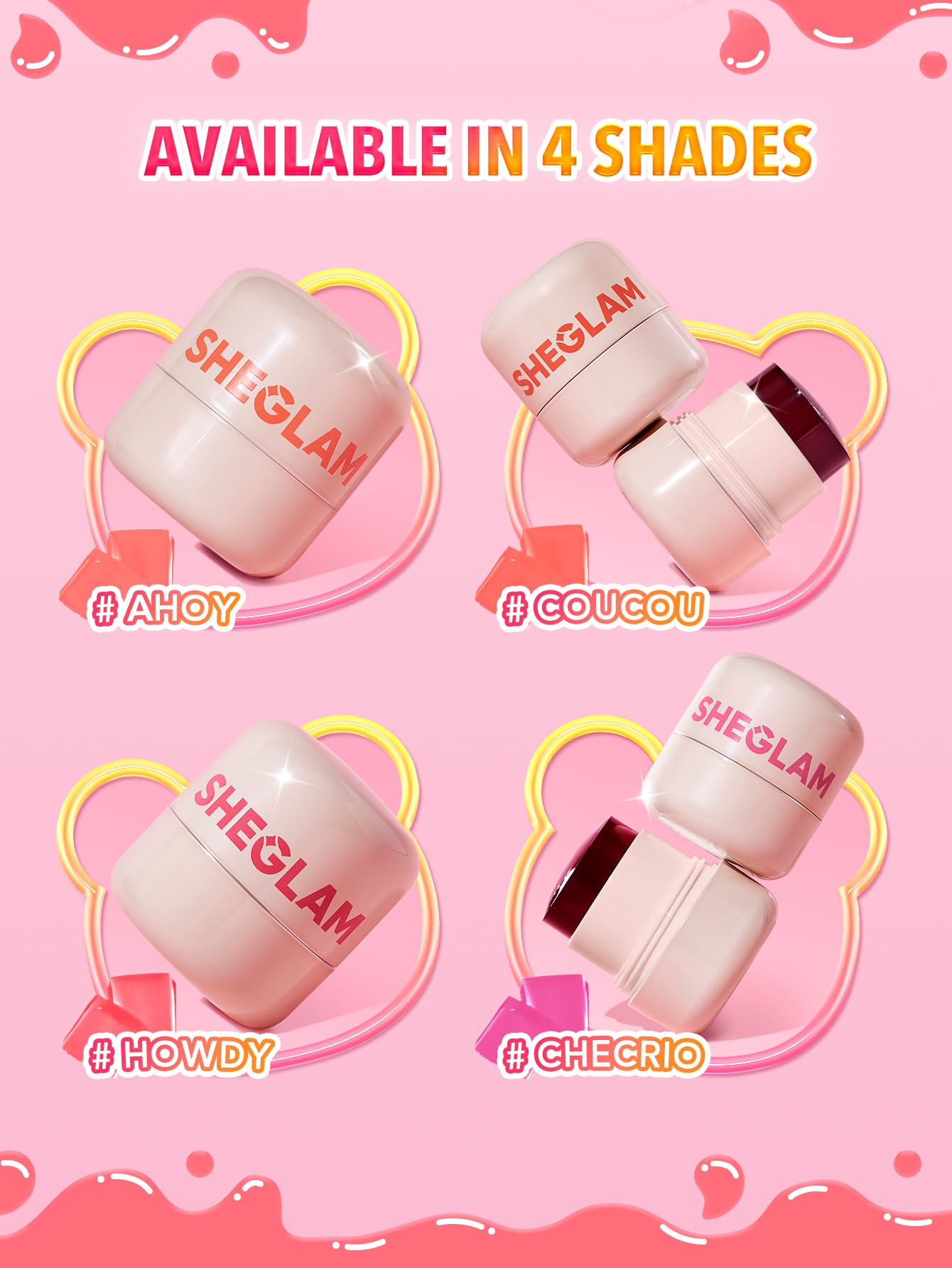 SHEGLAM Jelly-Licious envase portátil ideal para retoques en cualquier momento.