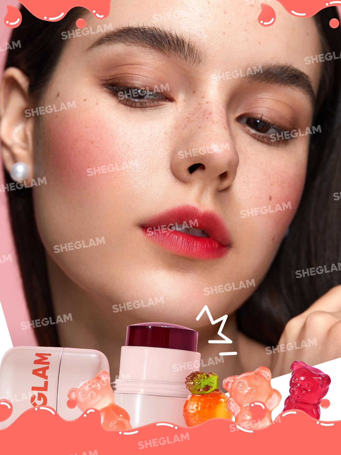 SHEGLAM Jelly-Licious fórmula libre de crueldad certificada para maquillaje responsable.