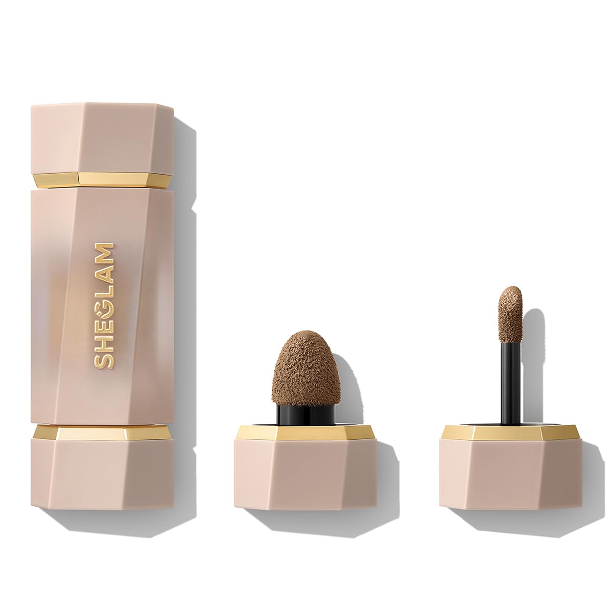 SHEGLAM Precision Sculpt Duo-Stone con aplicador dual para difuminar rápido.