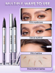 SHEGLAM Real Flow Laminating Brow Pen Espresso, gel fijador con spoolie para fijar la forma