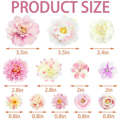 Prendedores florales SHEHARUHI para cabello, variedad de rosas, perfecto para conciertos o bodas.