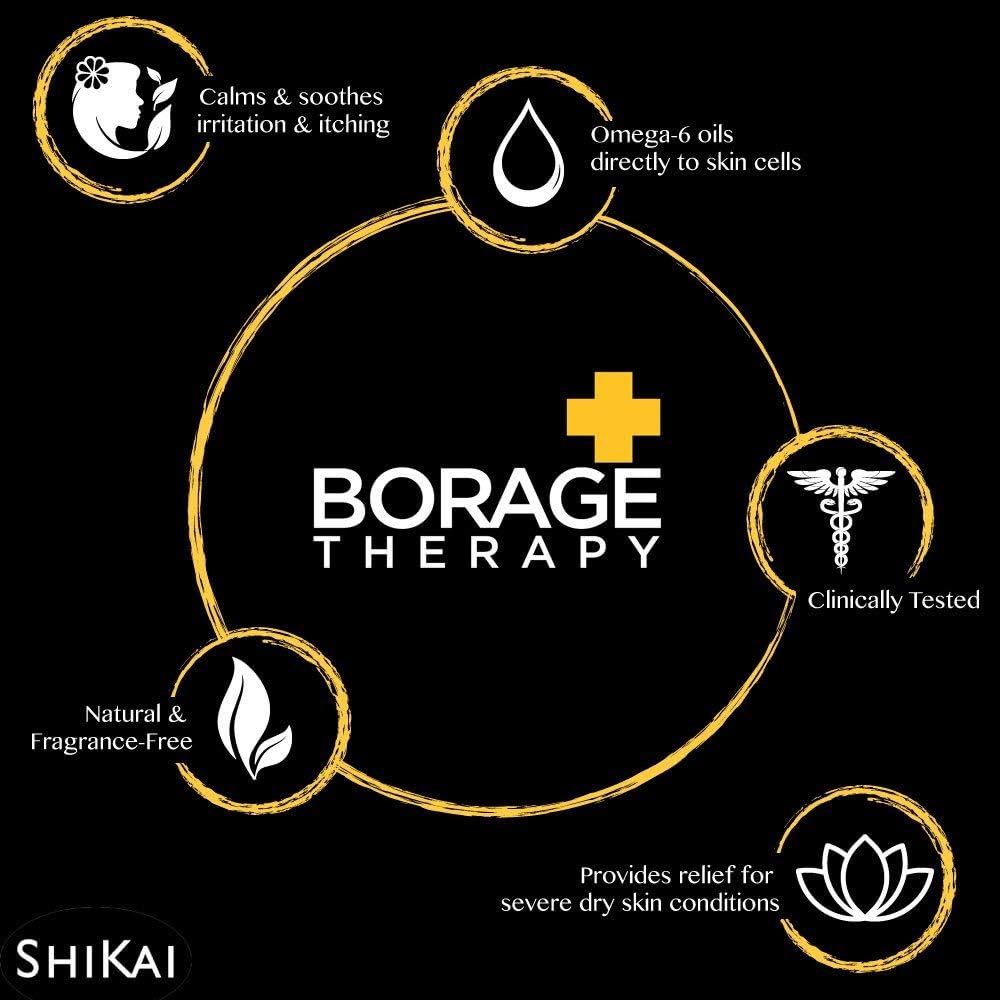 ShiKai Borage Therapy mains: soin quotidien pour peau sèche et irritée.