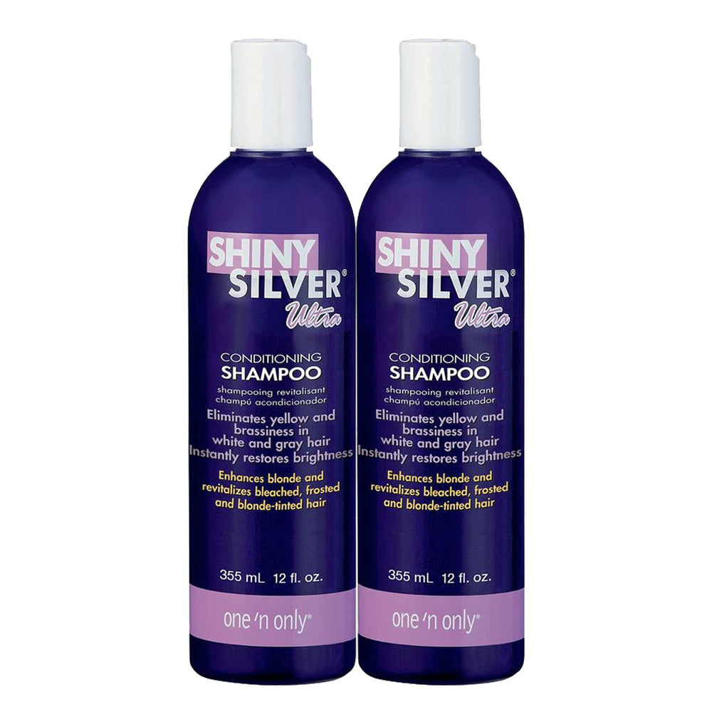 SHINY SILVER Champú Ultra Acondicionante en botella frontal neutraliza tonos amarillos