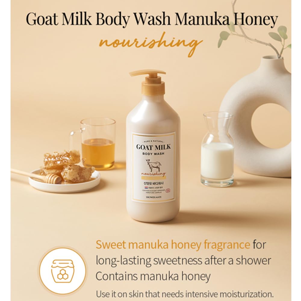 SHOWERMATE leche de cabra ducha fresa: aroma afrutado y hidratación ligera.