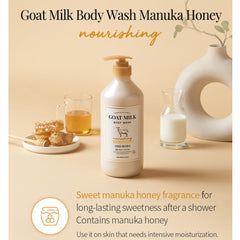 SHOWERMATE leche de cabra ducha fresa: aroma afrutado y hidratación ligera.