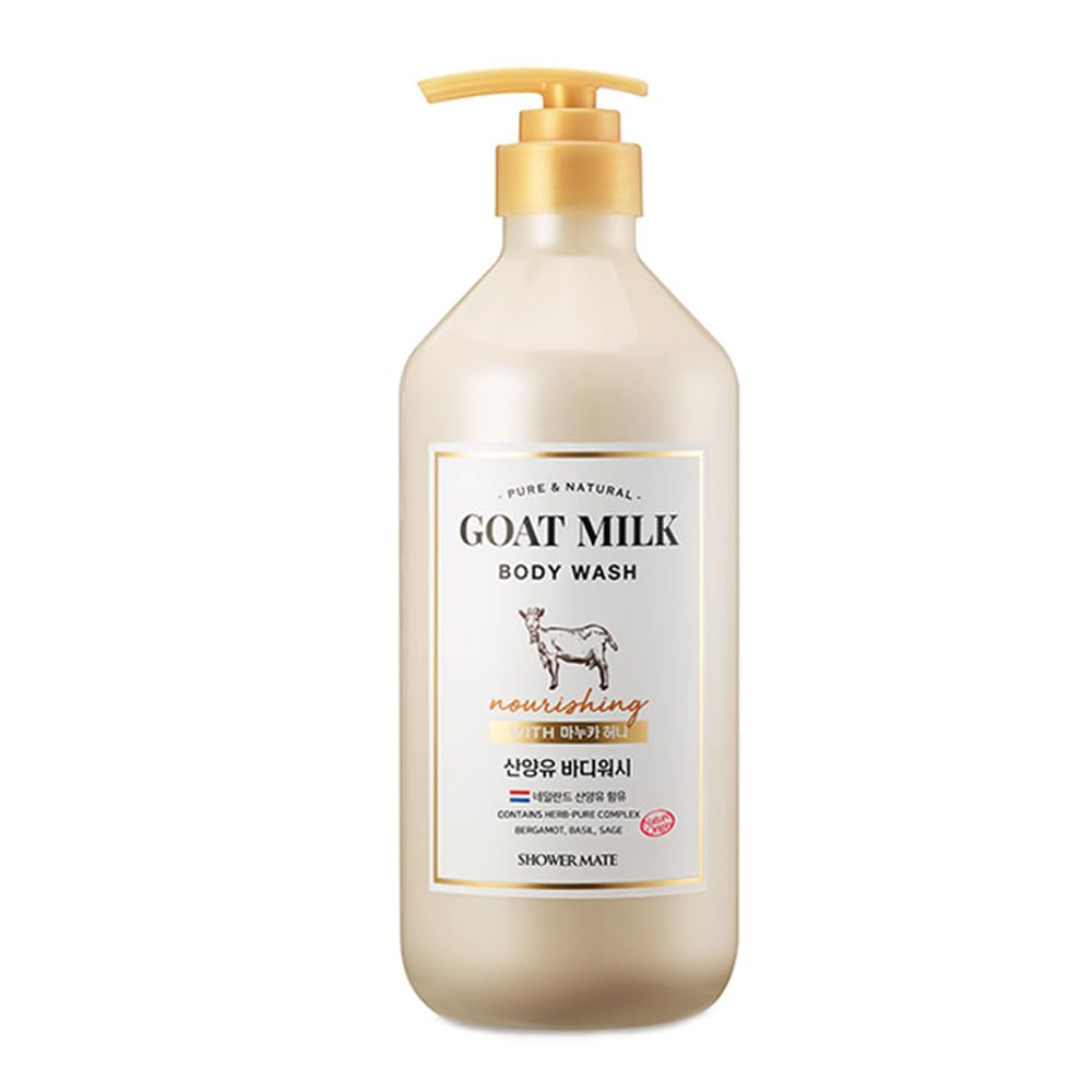 SHOWERMATE leche de cabra ducha-manuka miel 800ml: limpieza suave y aroma reconfortante.