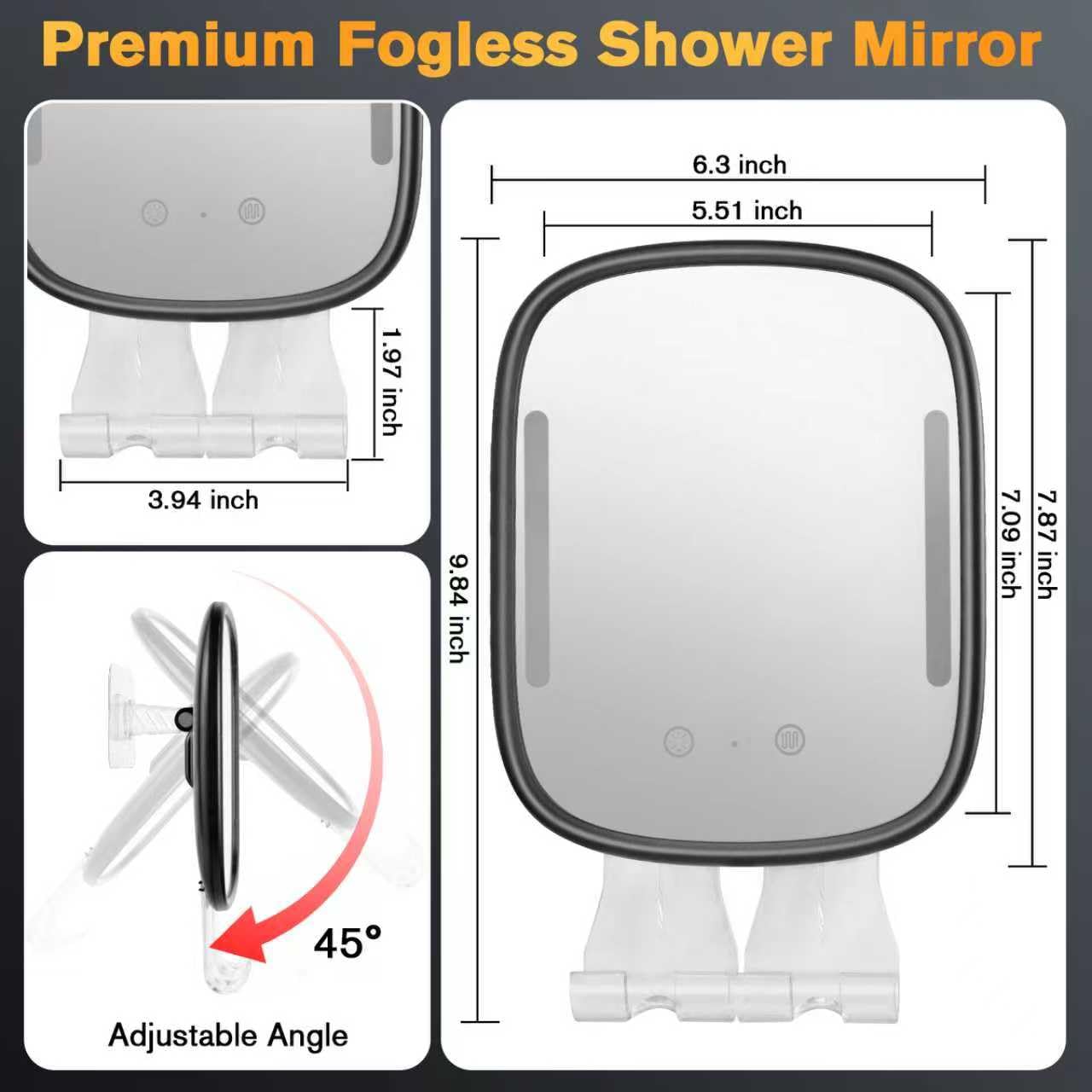 Showvigor heated mirror panel maintains fog-free reflection during showers