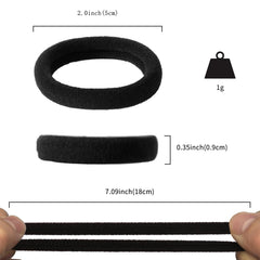 Shrandi gomas elásticas negras, uso diario para cabello ordenado y sin tirones.