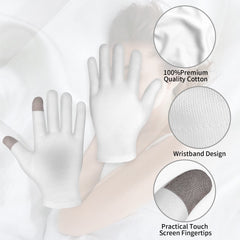 Guantes Sibba con absorcion de crema para aprovechar la hidratacion de la piel.