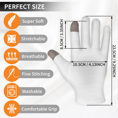Guantes Sibba de algodon con humectacion nocturna para suavizar manos durante el sueno.