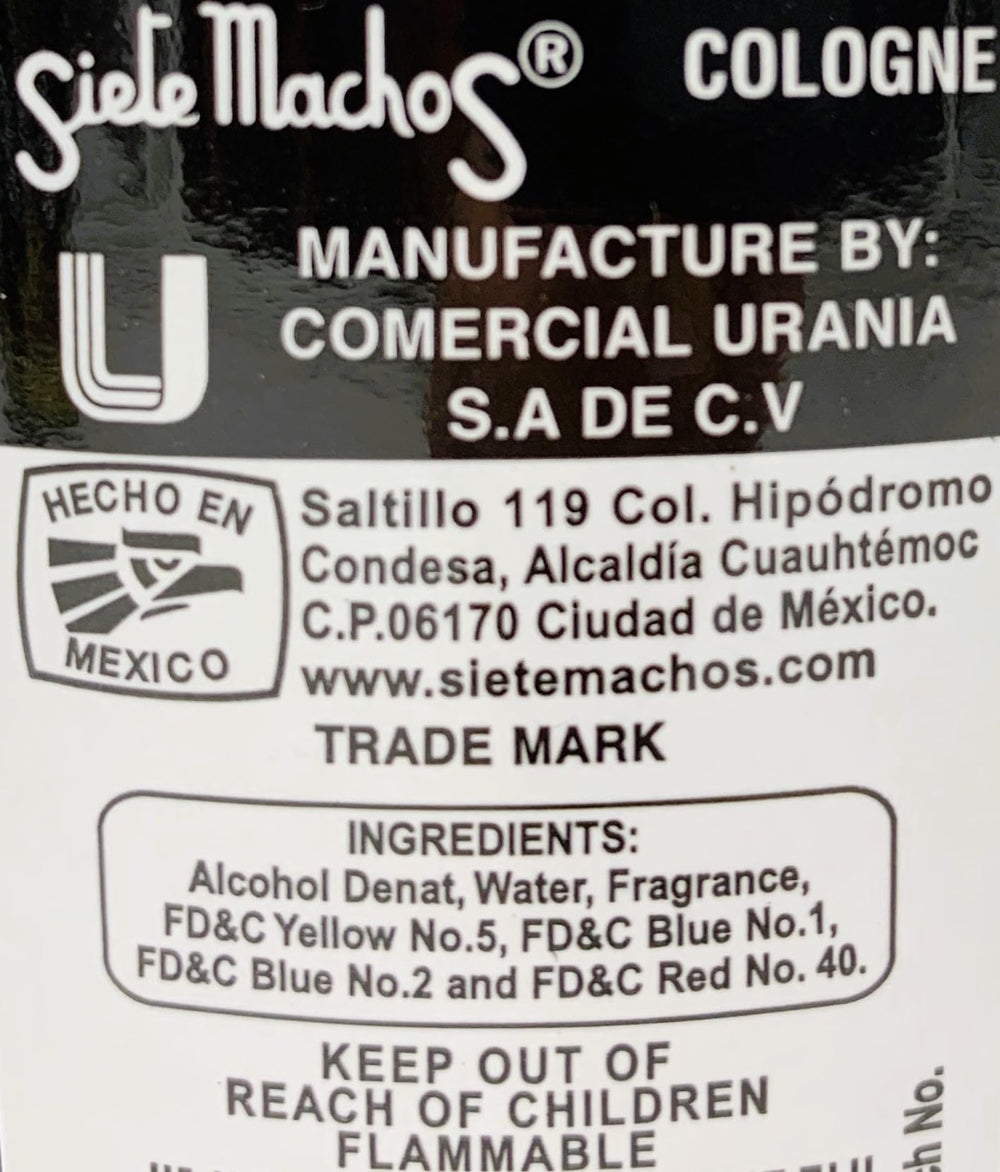 Siete Machos URANIA: etiqueta original, diseño icónico que inspira confianza y estilo.