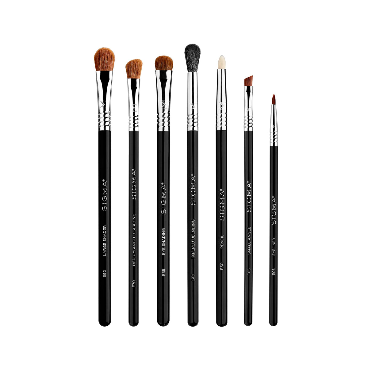 Sigma Beauty set de brochas para ojos básico, ideal para looks naturales y definidos