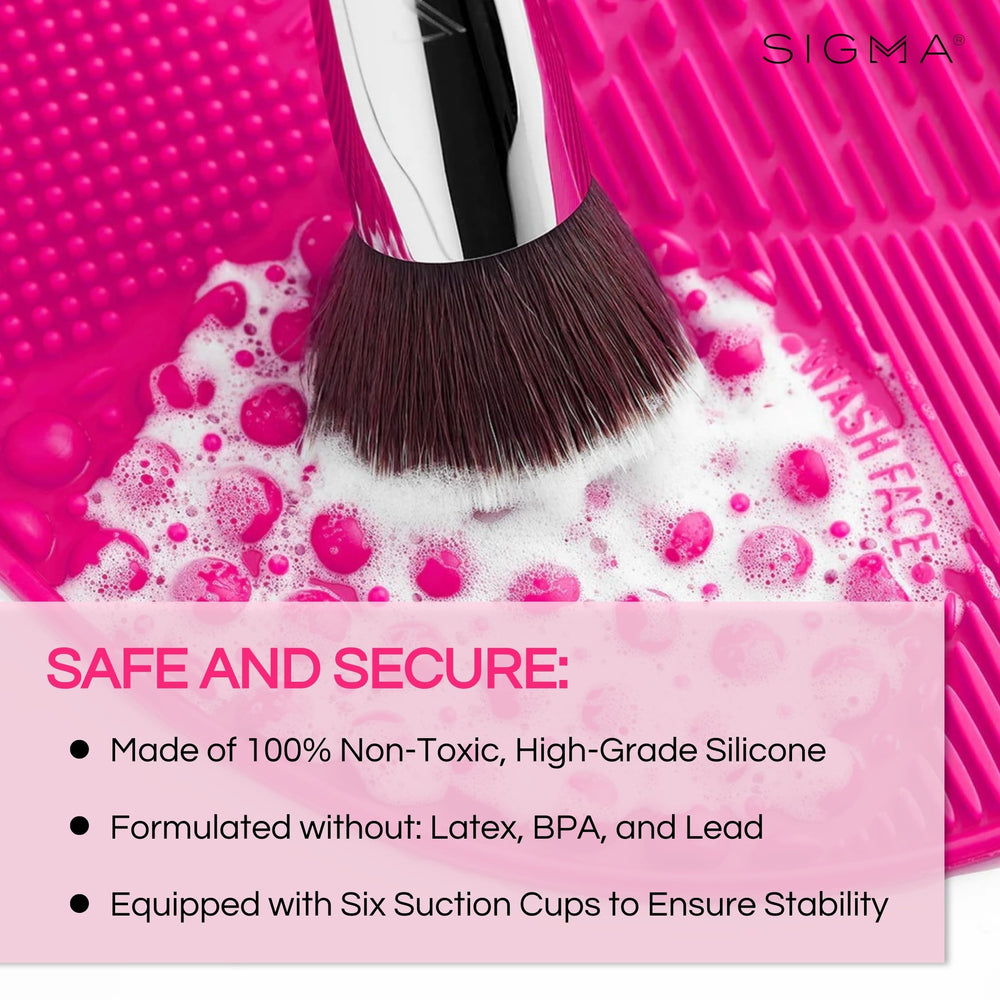 Brochas quedan limpias y mejor distribuye el producto con Sigma Spa Express Mat