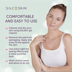 Silc Skin Decollette Pad silicone material offers safe, soft contact for delicate skin.