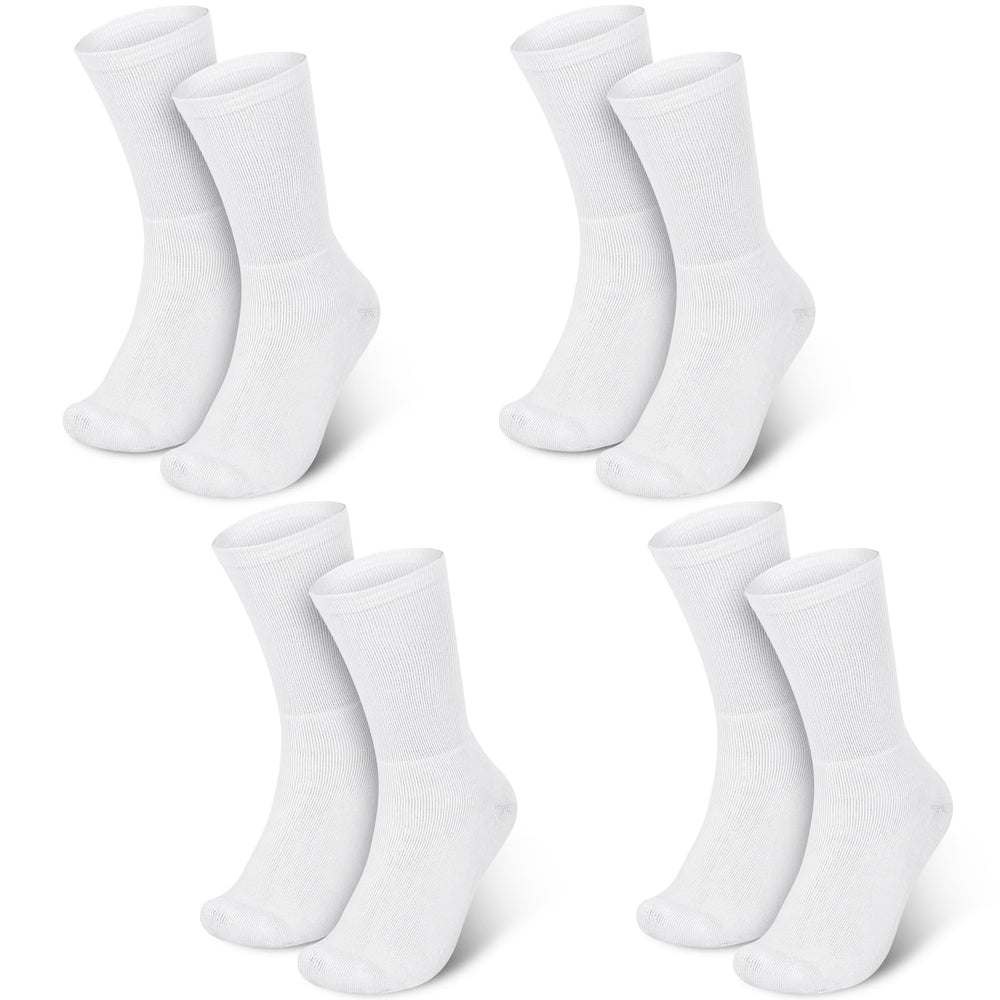 Calcetines Silicherry para eczema blancos, paquete de 4 pares, confortable y protegido.