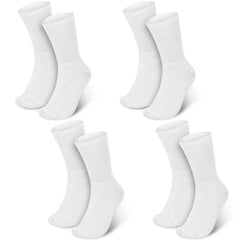 Calcetines Silicherry para eczema blancos, paquete de 4 pares, confortable y protegido.