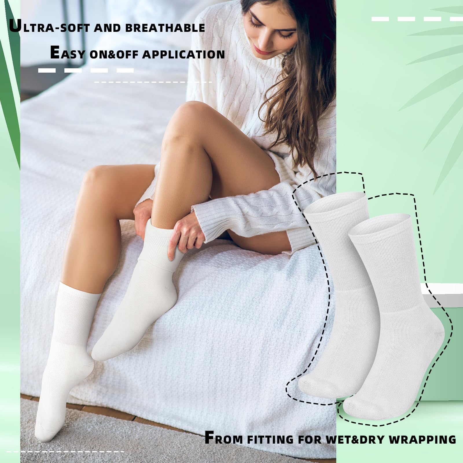 Calcetines Silicherry eczema: usar sobre cremas y ungüentos, cómodo.