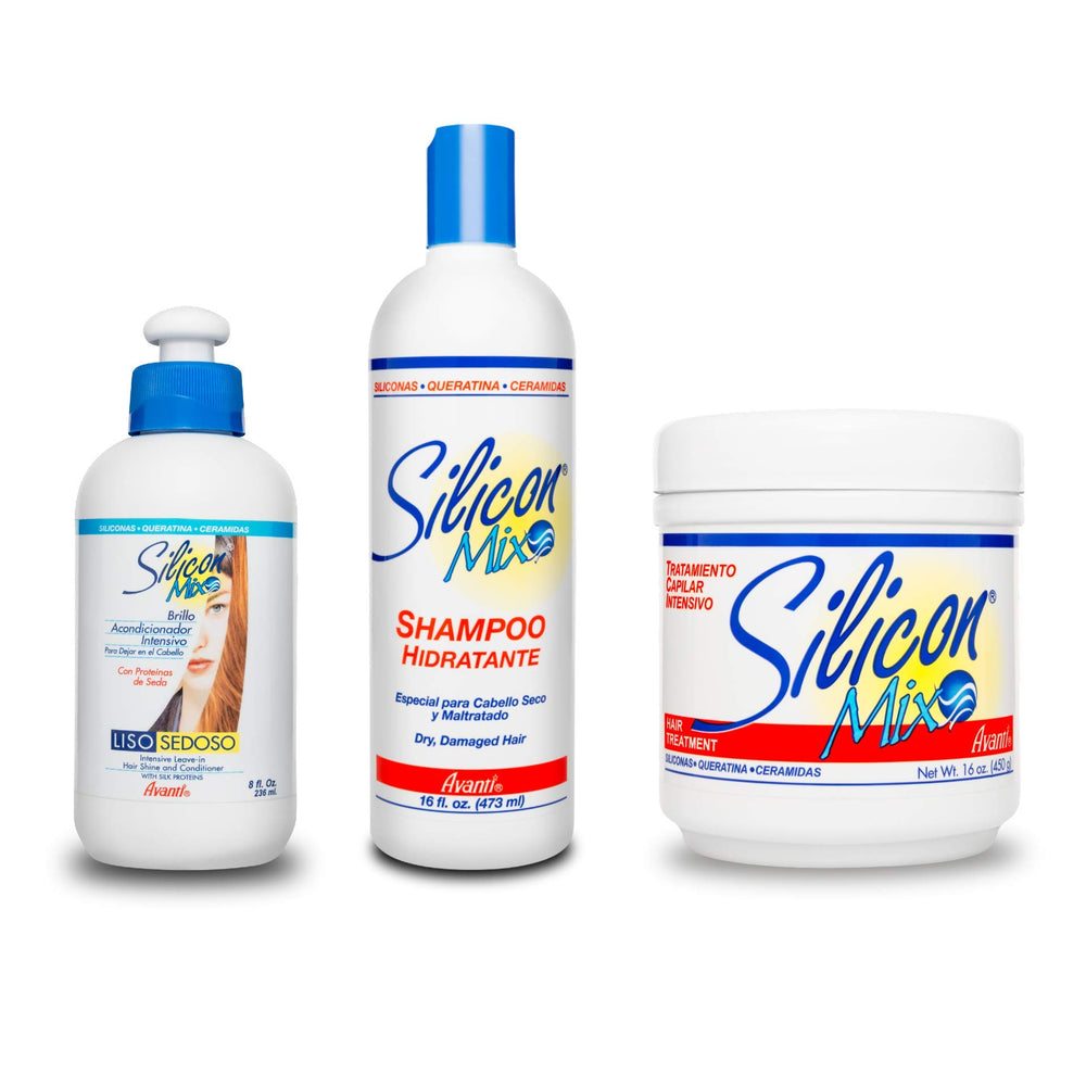 Silicon Mix Combo Set gran oferta: tratamiento capilar intensivo para cabello dañado y seco.