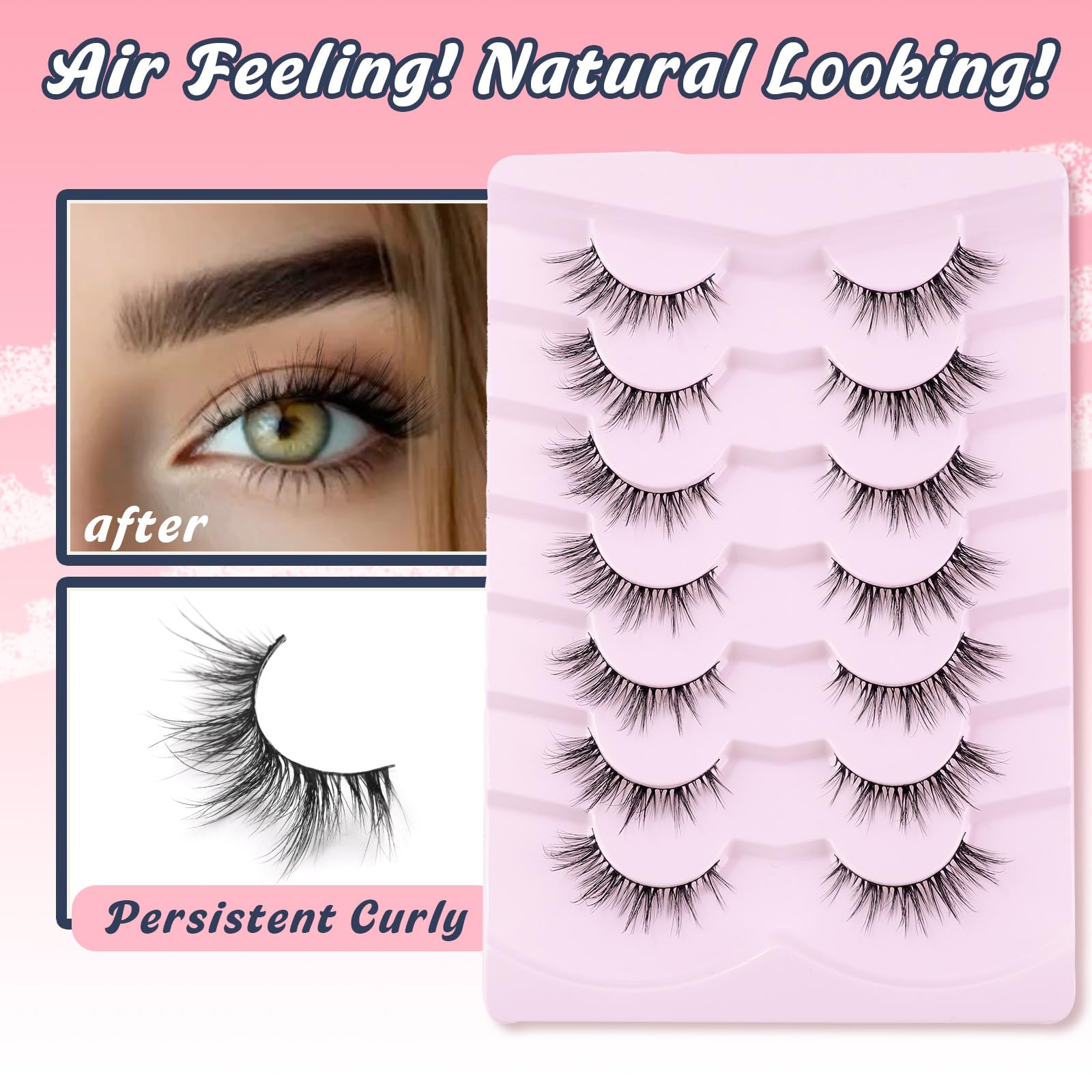 Pestañas Siligli 3D volumen natural con estructura cruzada.