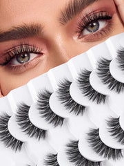 Pestañas Wispy de Siligli 16 mm para un look natural y lleno.