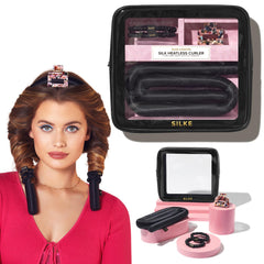 SILKE London rulos sin calor en diadema para dormir y obtener rizos voluminosos.