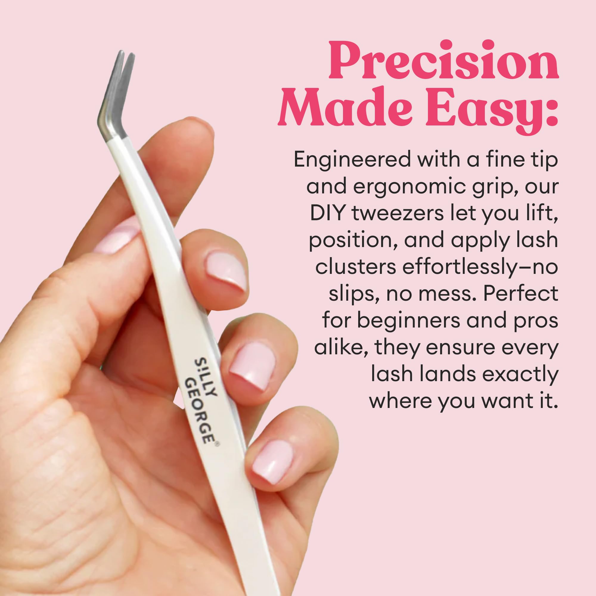 Kit DIY de pestañas Silly George para look natural sin experiencia.