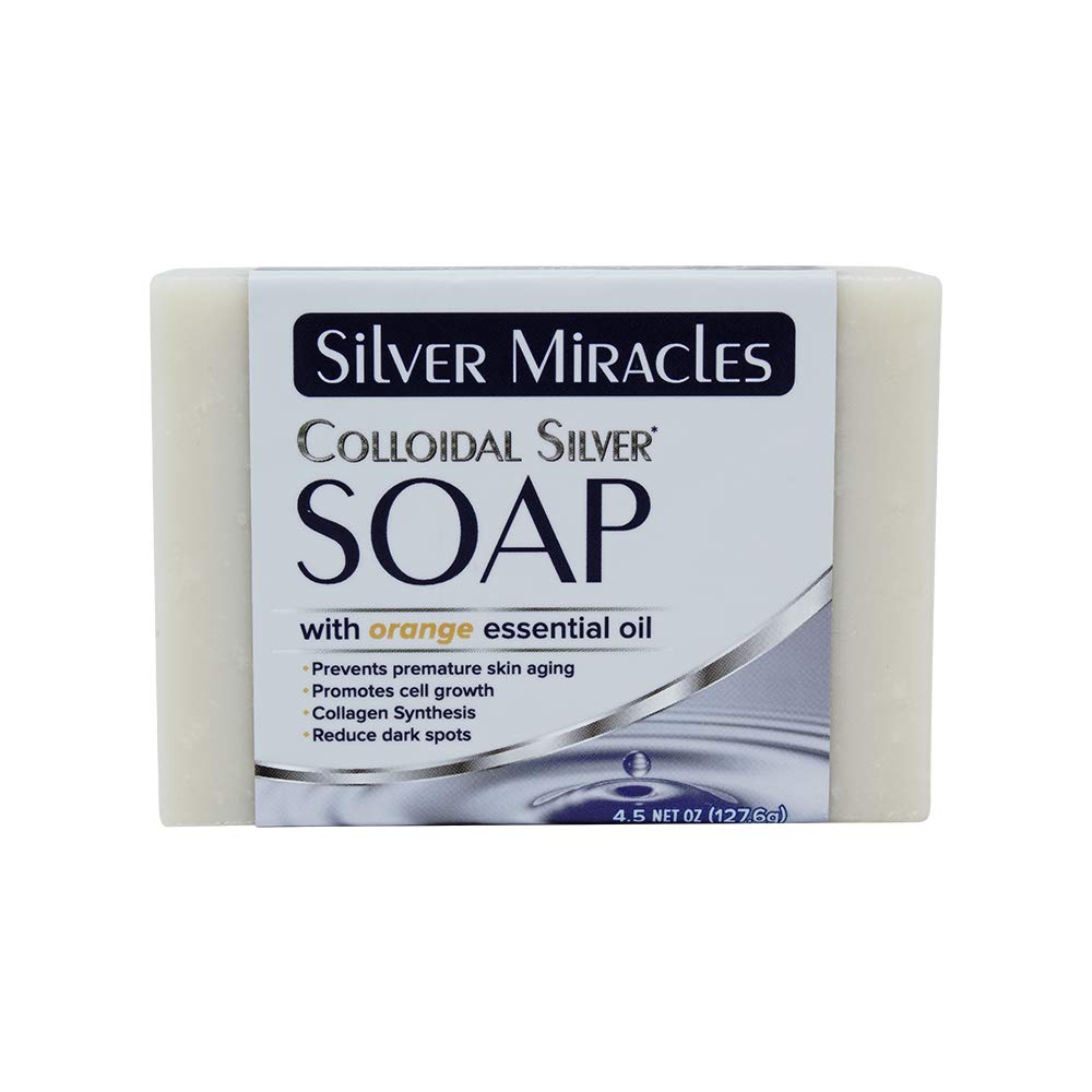 Jabón Silver Miracles: plata coloidal con aroma a naranja para piel suave