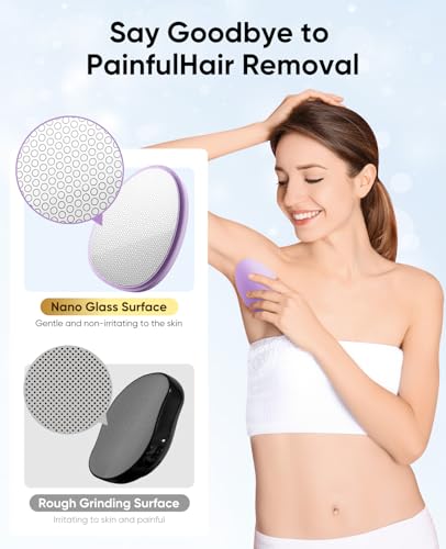 SILVLF erasor pelo cristal en la mano, uso suave para exfoliar.