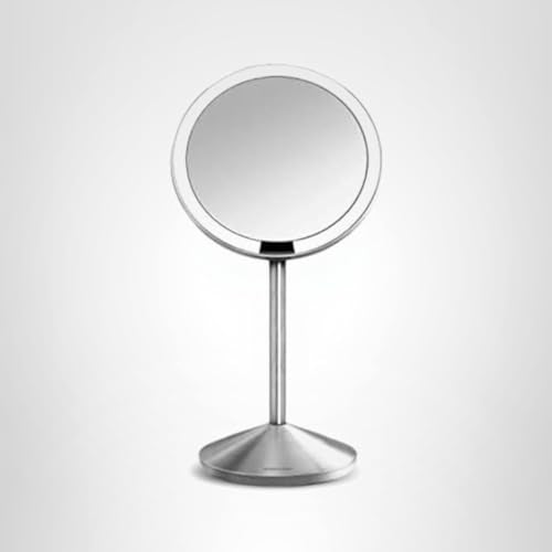 simplehuman espejo sensor acabado cepillado inoxidable, estilo moderno y duradero