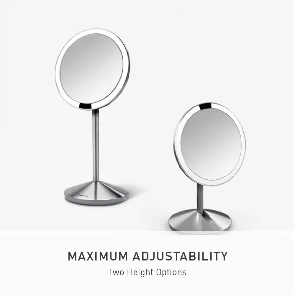simplehuman espejo sensor ampliación 10x para detalles finos