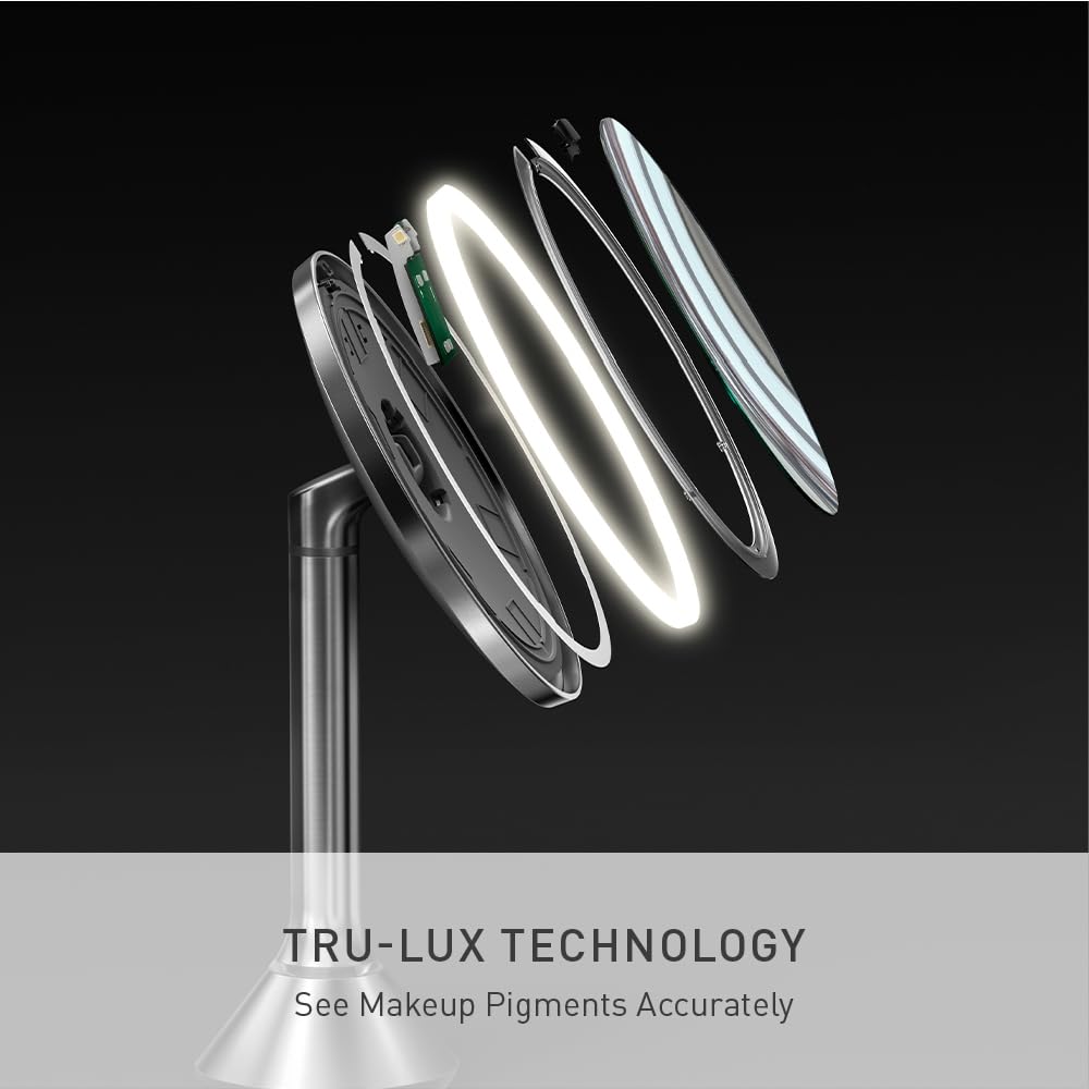 simplehuman espejo sensor encendido automático sin tocar botones