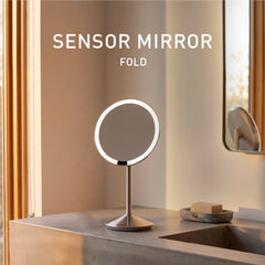 simplehuman espejo sensor con iluminación Tru-Lux para ver colores con precisión