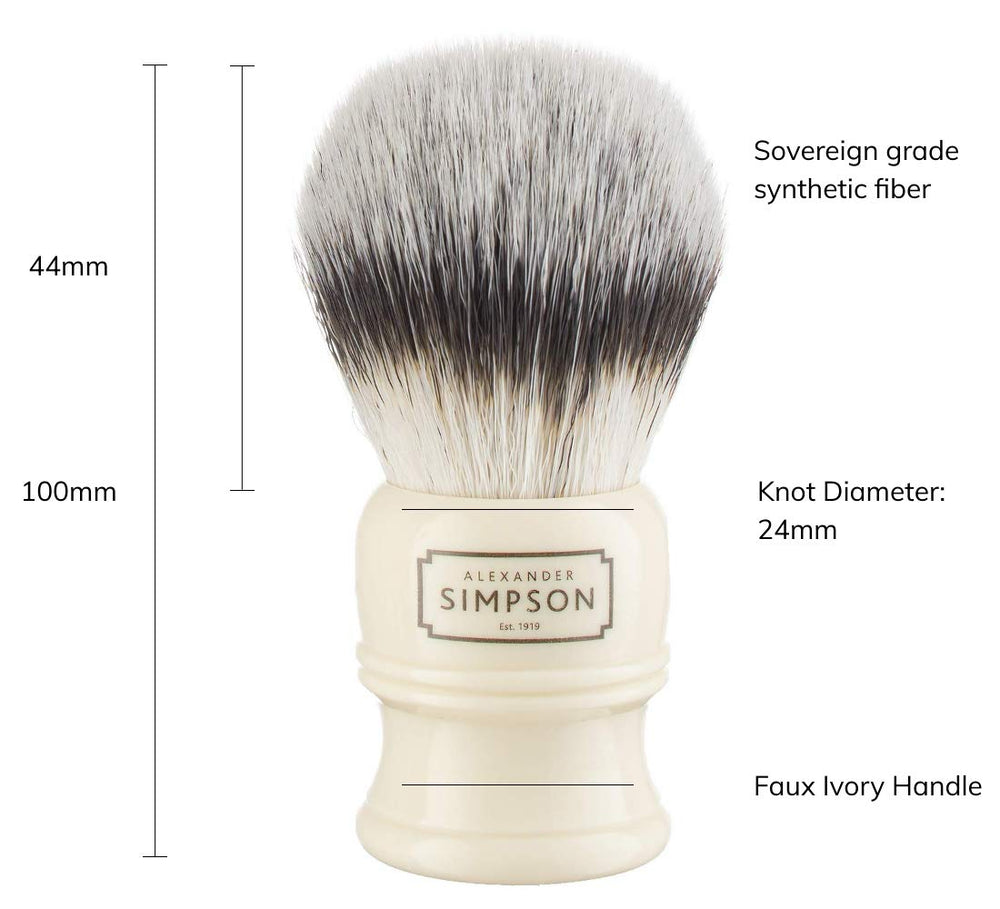 Simpson Trafalgar 2: pelo sintético de alta densidad para espuma abundante.