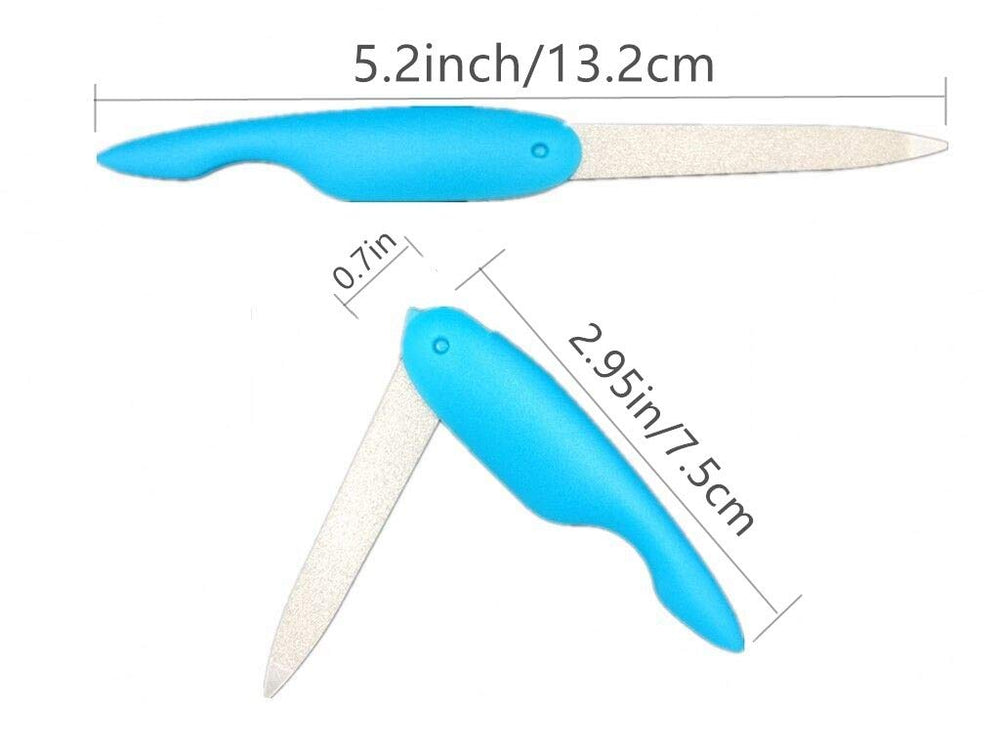 Conjunto de 3 limas plegables Sinen en estuche, ideal para uso profesional o en casa.