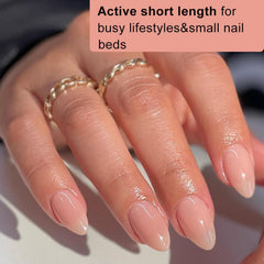 SINOKAME pre-shaped almond tips with primer cover secure attachment.