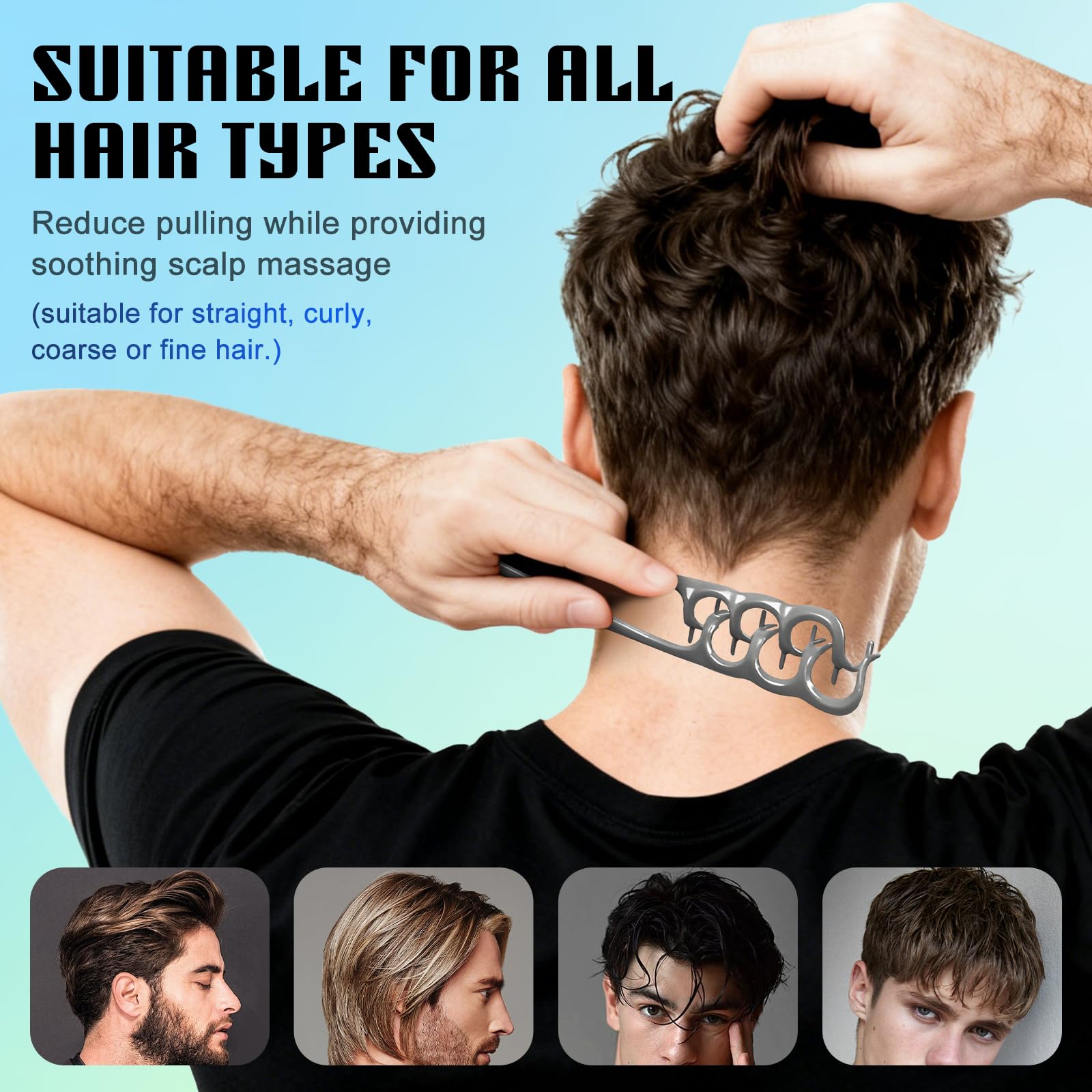 Regalo práctico: peine texturizador Sinuqi para amantes del cabello.