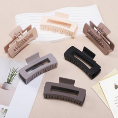Sisiaipu clip de pelo grande rectangular chocolate, opción estable para peinados diarios